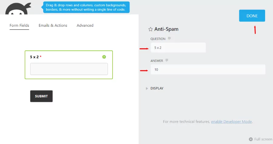 customizing ninja forms fields