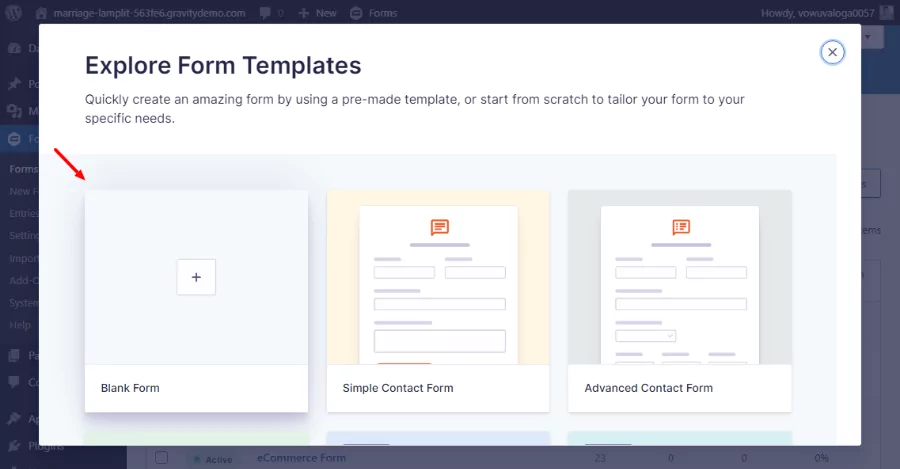 gravity forms templates