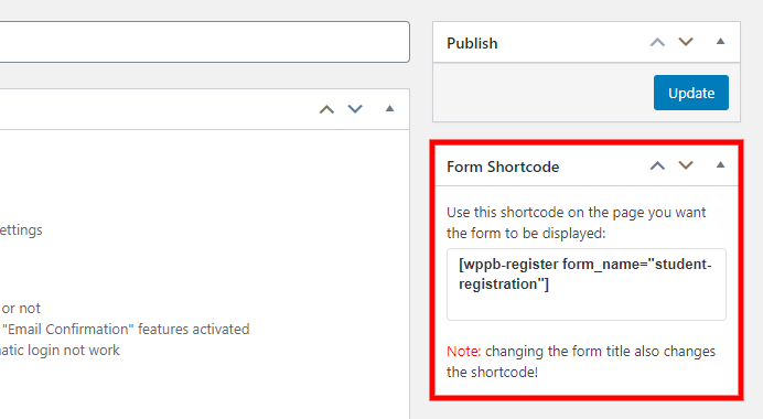 Form Shortcode