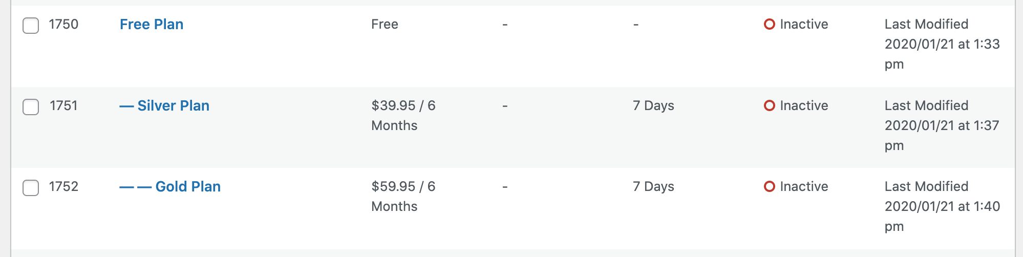 Multiple subscription pricing models