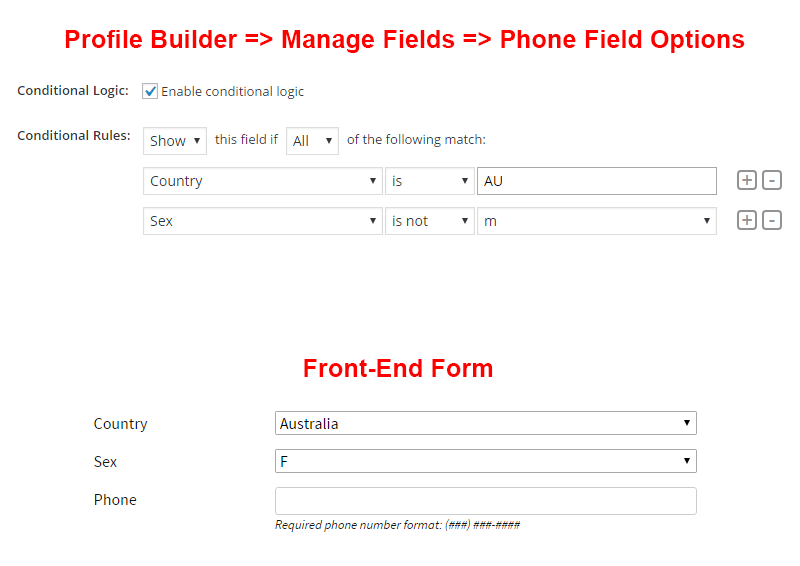 Conditional Logic Field