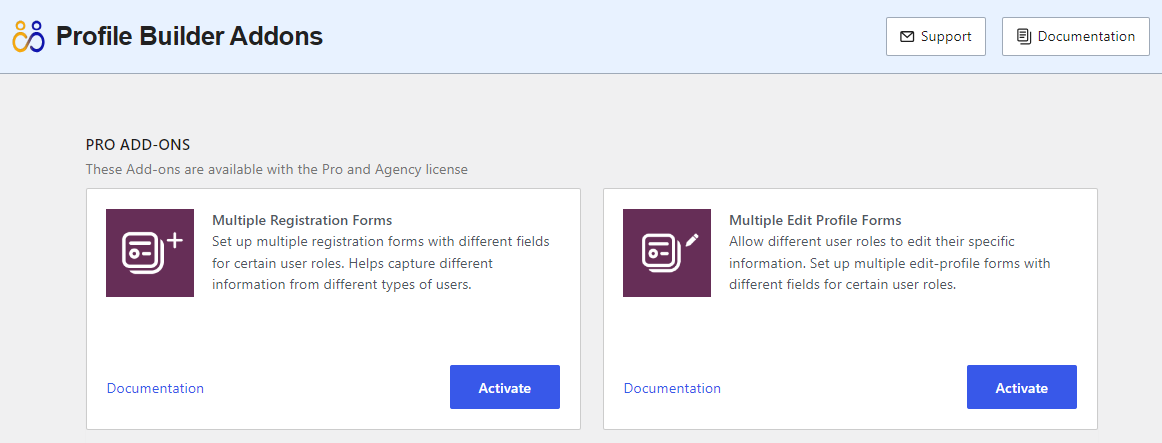 The Multiple Registration Forms module