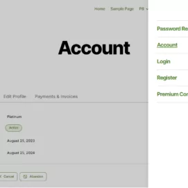 View of Navigation Menu Filtering from a Log in User perspective