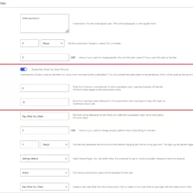 Subscription Plan with Pay What You Want