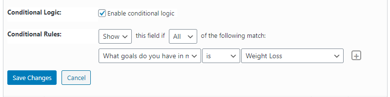 WordPress multi-step form with conditional fields