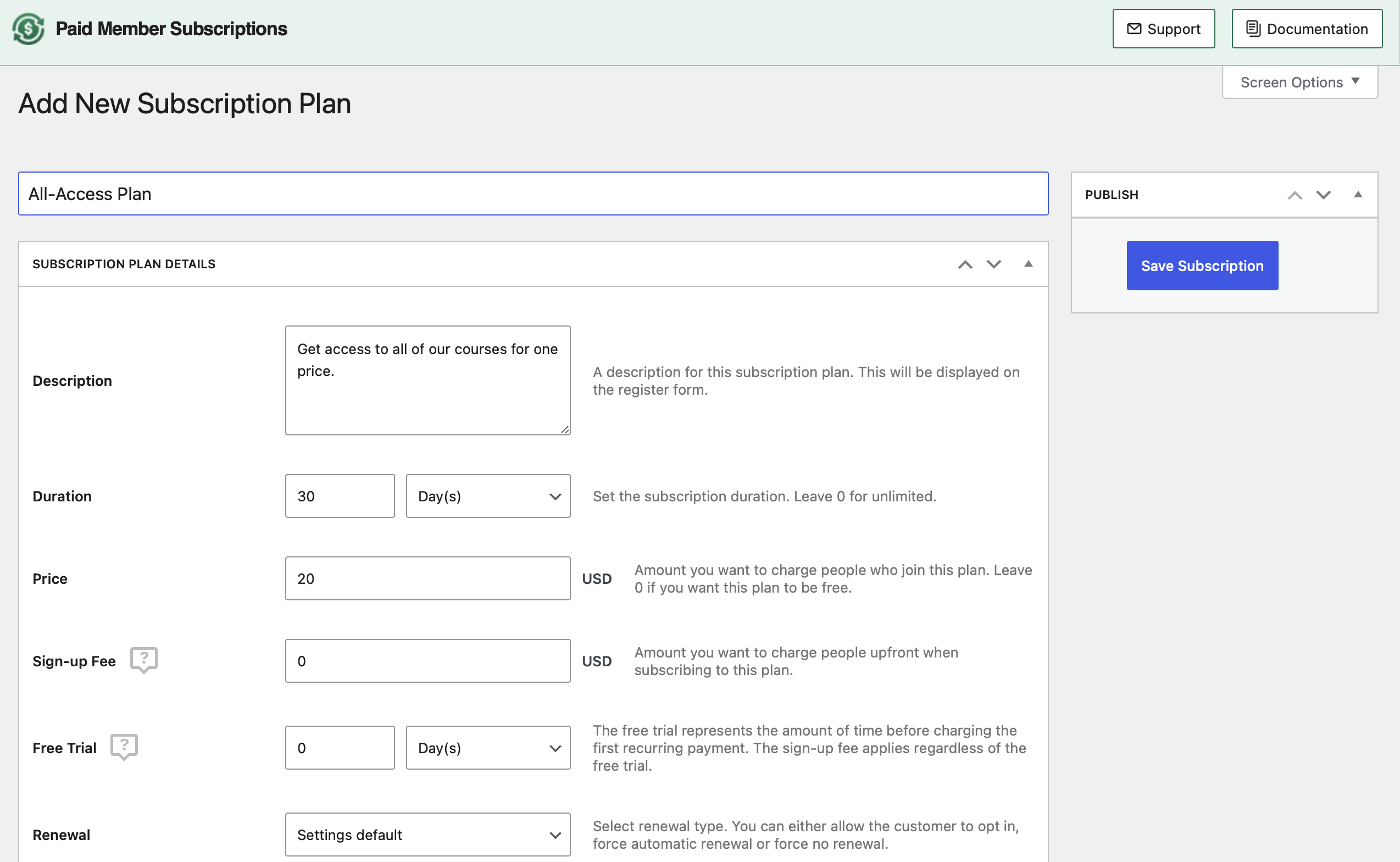 Create subscription plans to sell courses from your own website