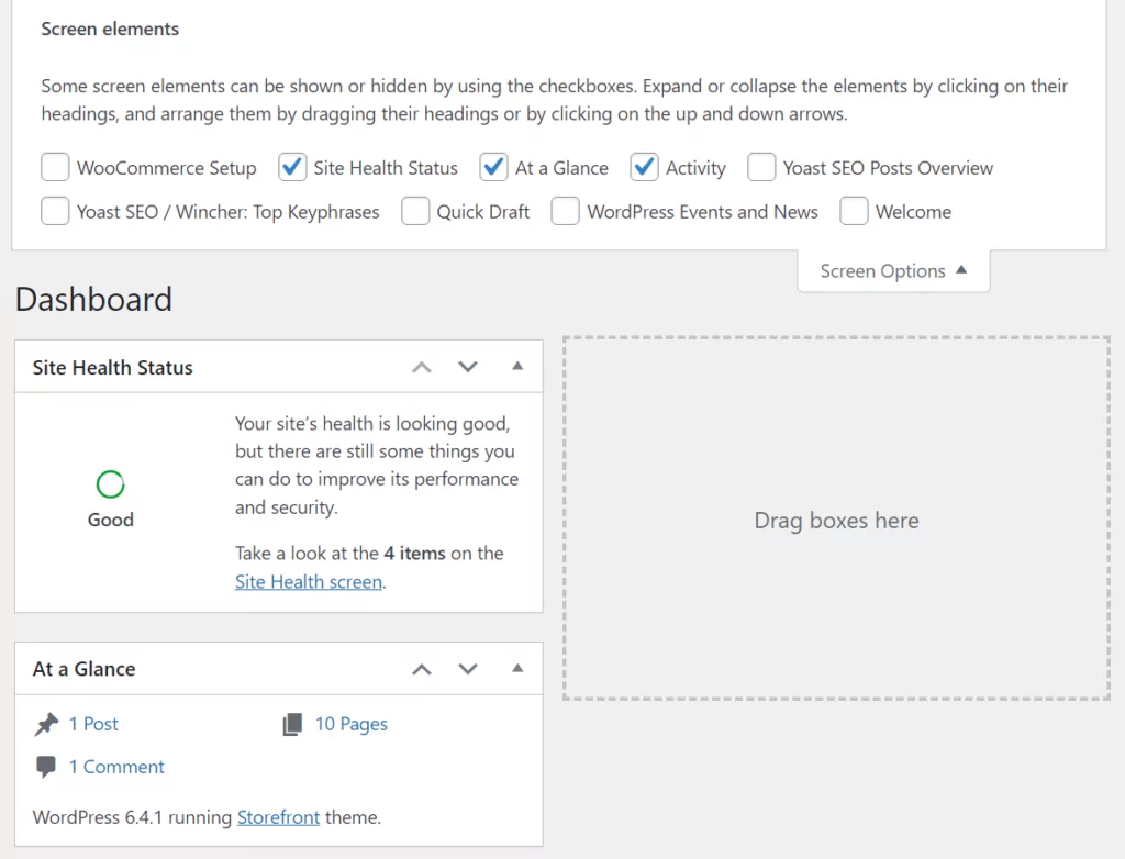 Custom WordPress dashboard