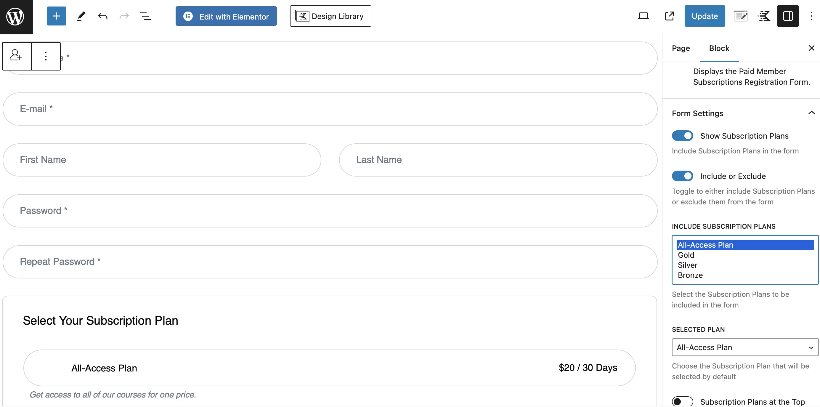 Customize the register form