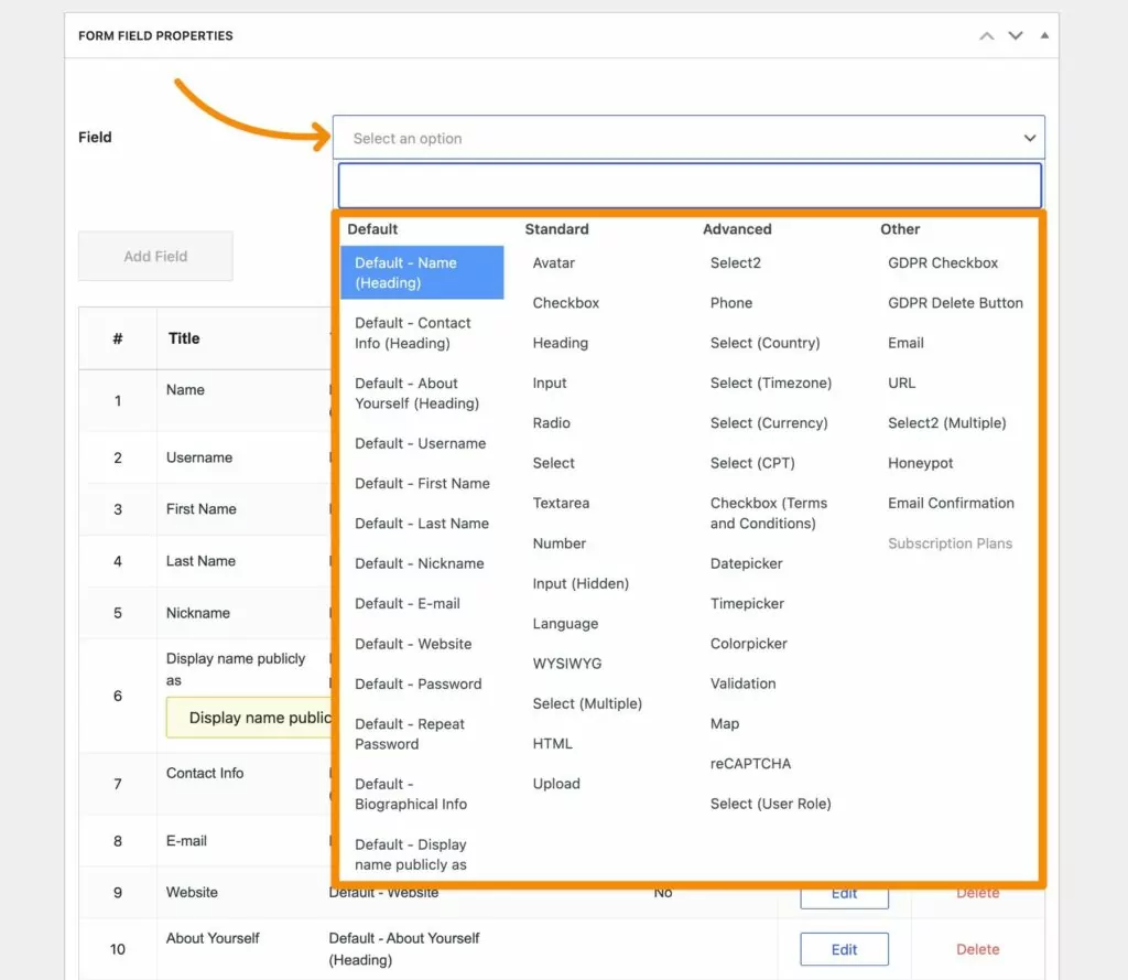 Adding custom fields to Divi register form