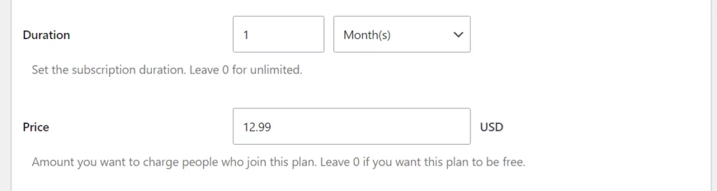 Setting the price and duration for a subscription using a WooCommerce Subscriptions alternative