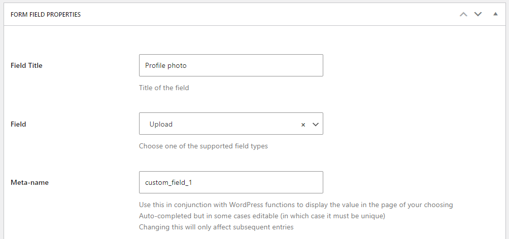 Configuring the custom field