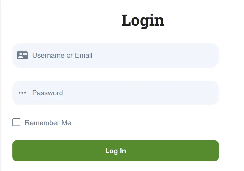 A WordPres login form