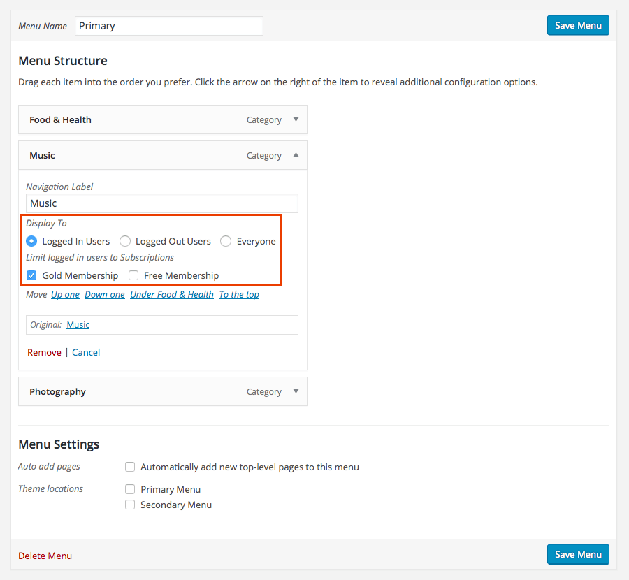 pms-setup-nav-menu-filtering