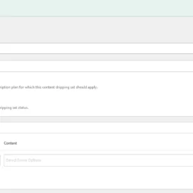 General Settings for Content Dripping