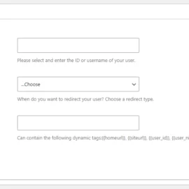 Custom Redirects - individual user redirects settings