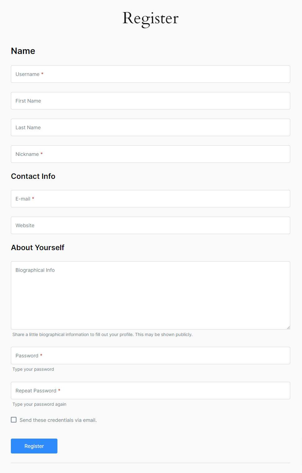 Profile-Builder-Default-Fields-Types-Front-End