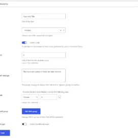 Limit the number of generated fields settings