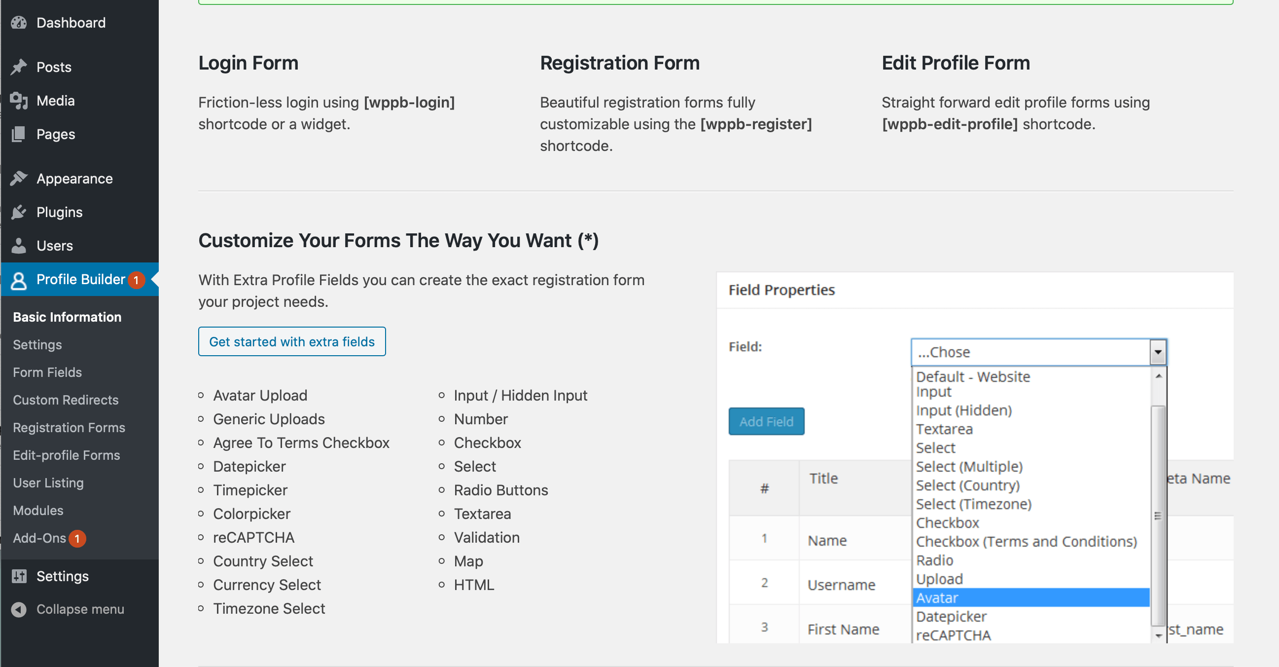 The best client portal software compared: Profile Builder