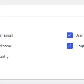 The Search Settings from User Listing