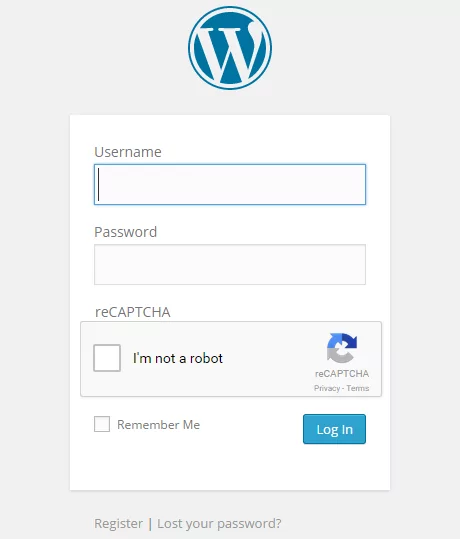 reCAPTCHA enabled on default WordPress Login form