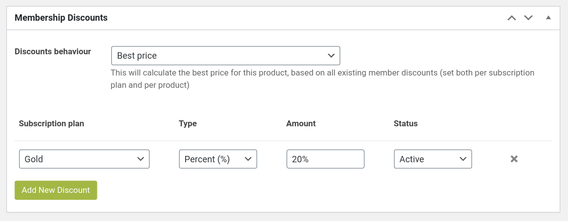 set woocommerce membership discount