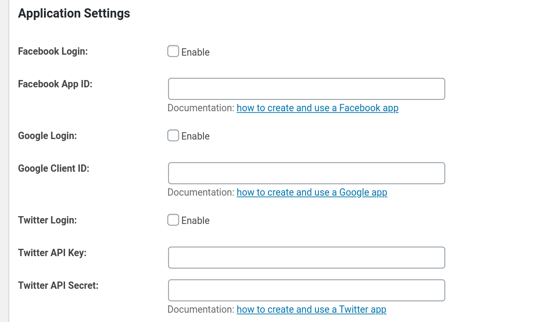 Profile Builder Pro social connect settings