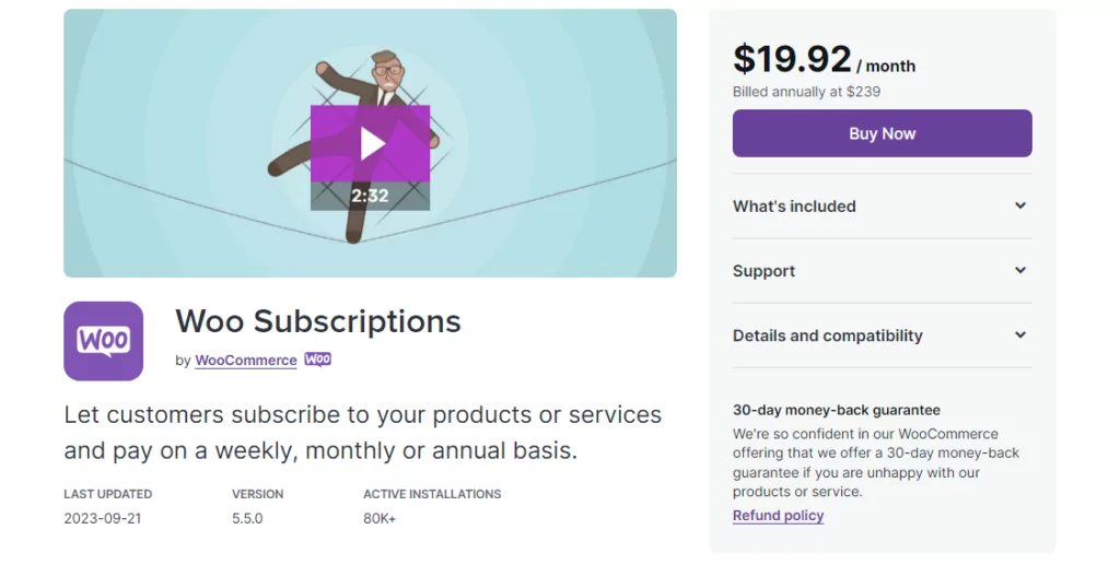 woocommerce subscriptions plugin