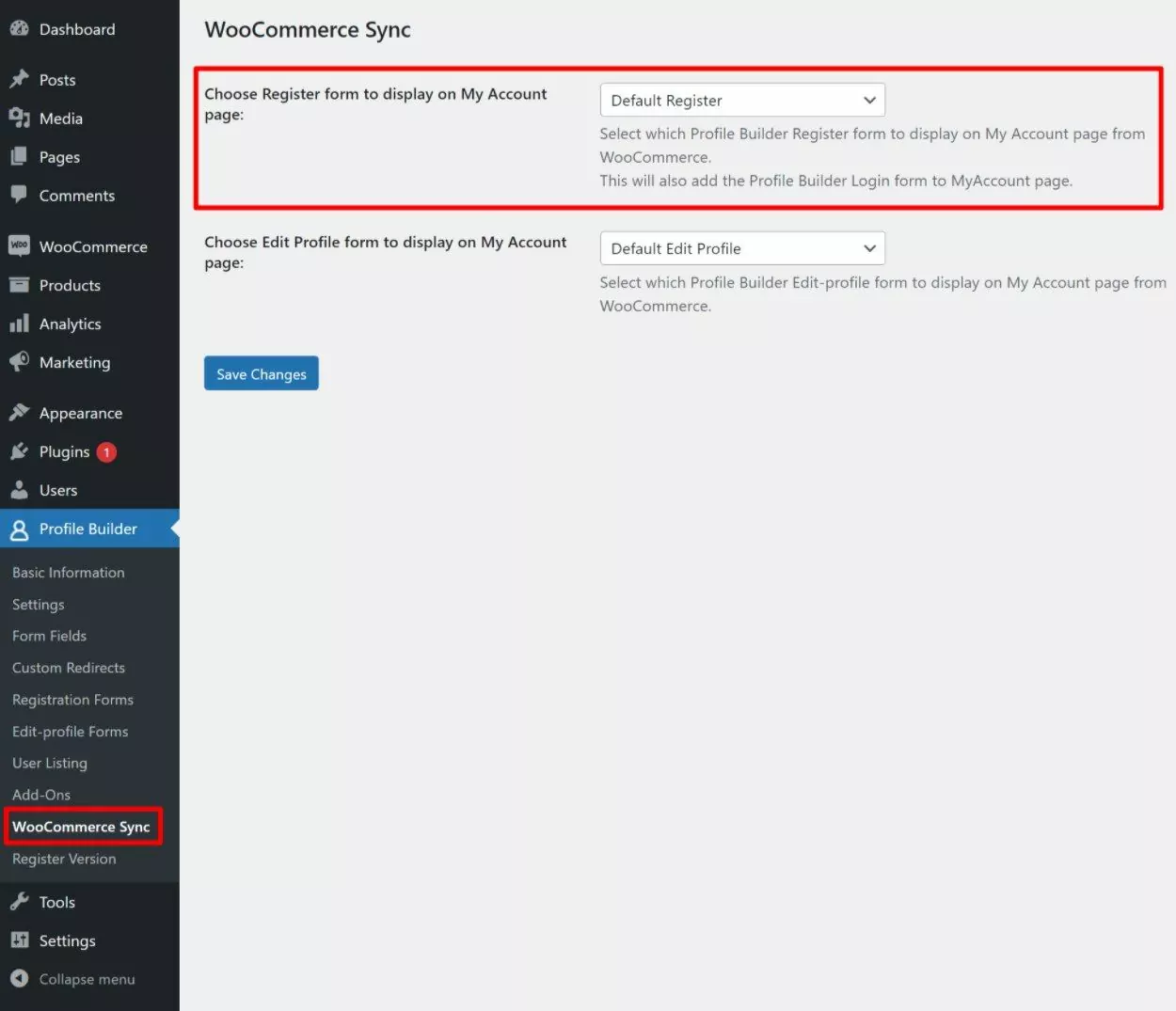 Choose form to assign