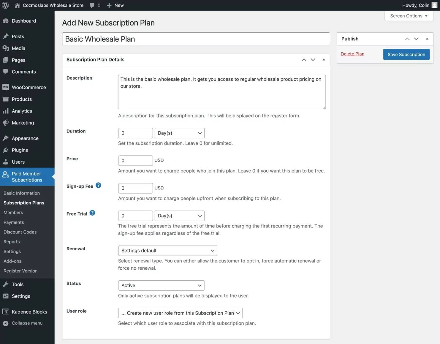 Configuring WooCommerce wholesale membership level